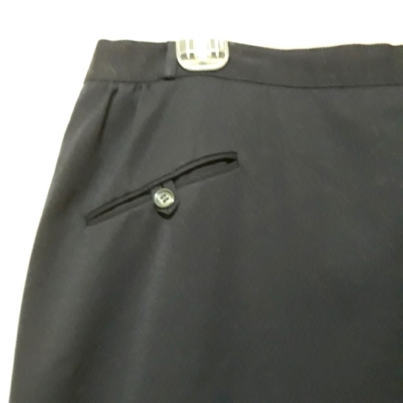 Alexander's Vintage Worsted Wool Lined Dark Blue Kkirt Size 34 - Picture 2 of 8